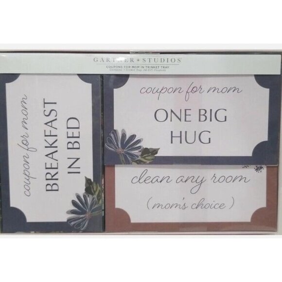 NEW Gartner Studios 24 Coupons For Mom In Trinket Tray Mom Mother Gift - Picture 1 of 1